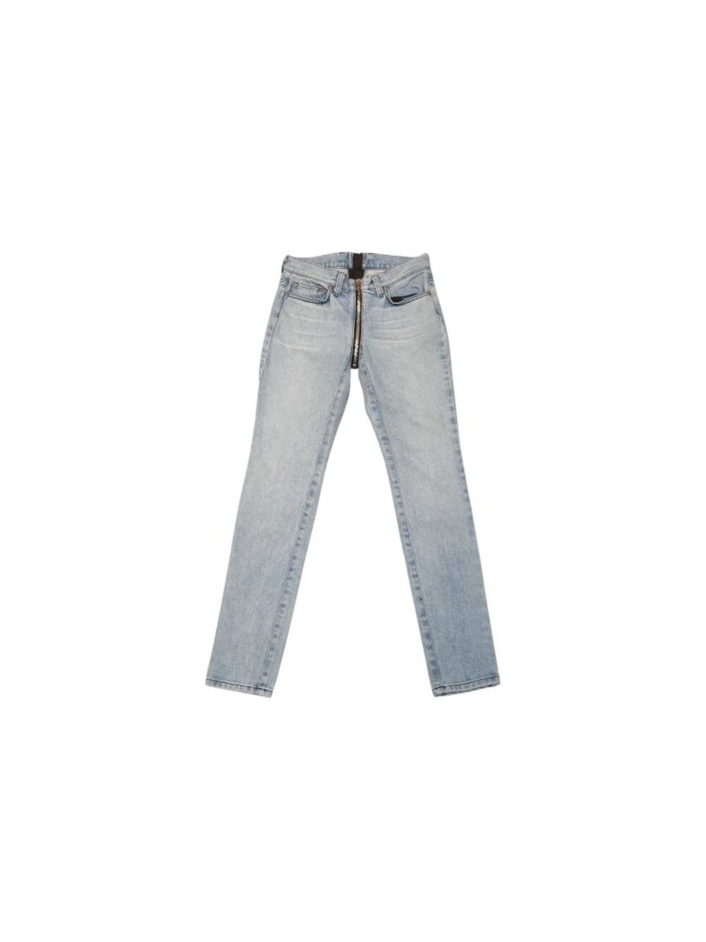 Chrome Hearts Separate Zip Denim Pants Jeans Cross Ball Indigo Blue 4 25